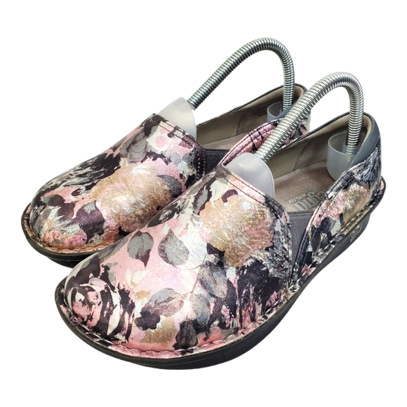 ALEGRIA Clogs Debra Mix N' Mingle Rocker Floral Nursing Shoes - Picture 1 of 12